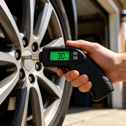 Marvuni Compact Digital Tire Pressure Gauge with LCD Display