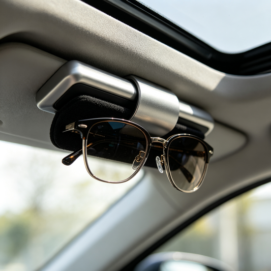 Marvuni Minimalist Alloy Car Glasses Clip for Sun Visor