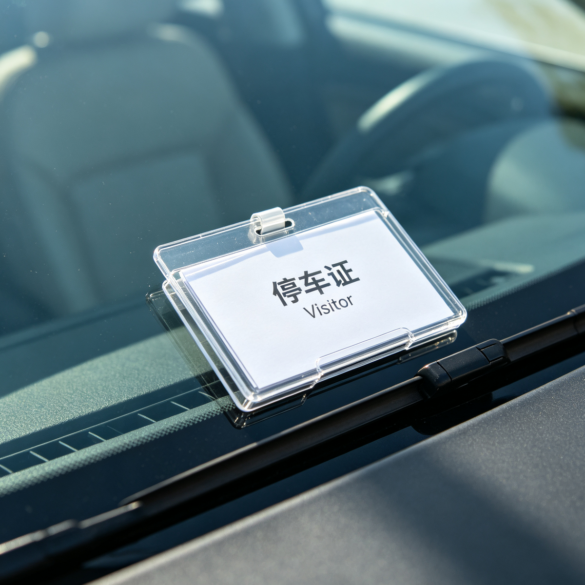 Marvuni Solar-Powered Parking Permit and Card Holder Clip