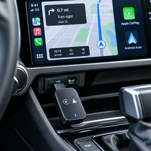 Marvuni USB-C Wireless Android Auto and CarPlay Adapter